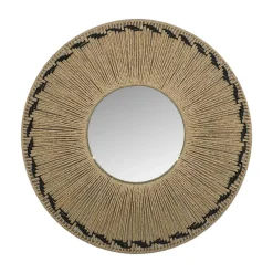 EMINZA Specchi-Specchio da parete rotondo in corda (D65 cm) Tuvalu