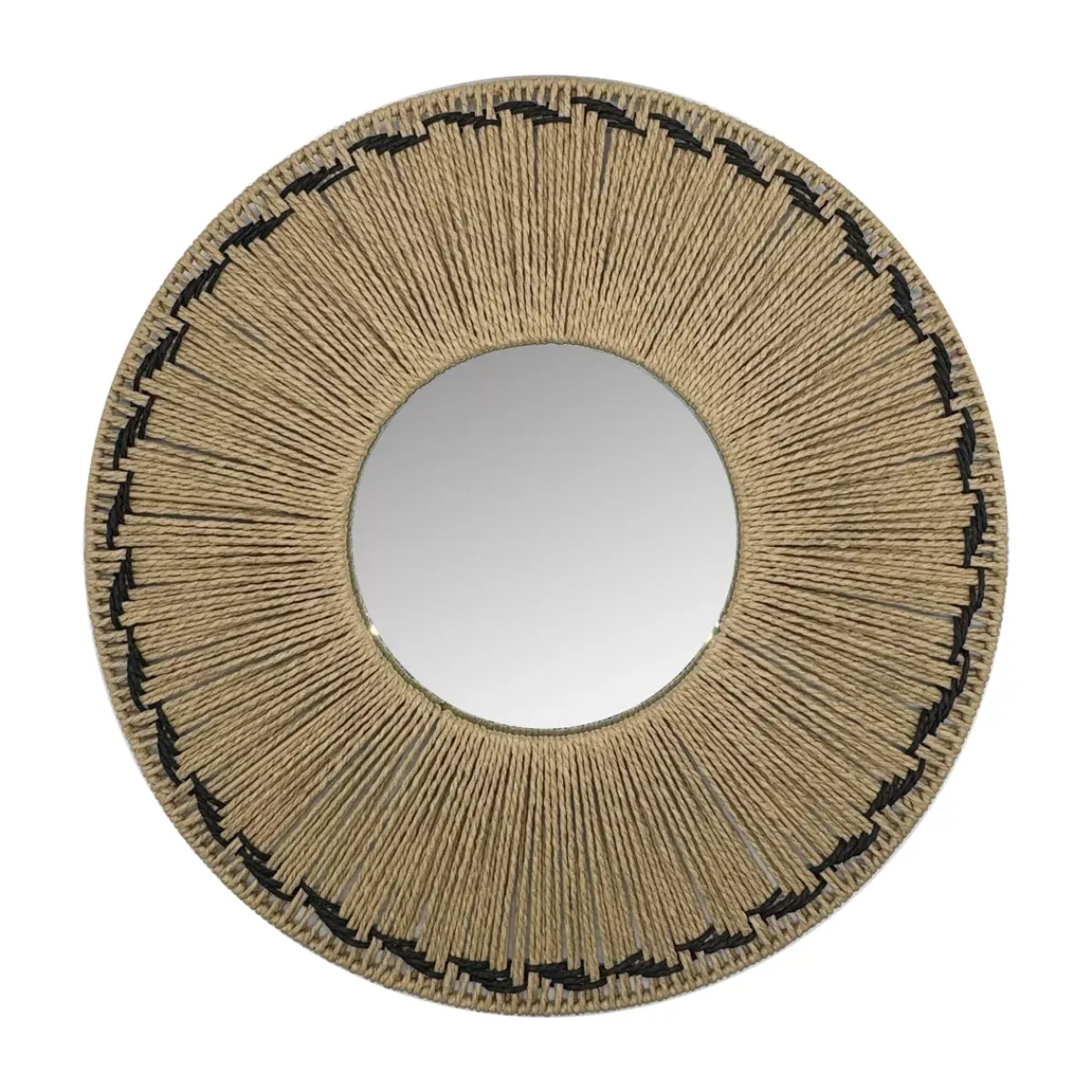 EMINZA Specchi-Specchio da parete rotondo in corda (D65 cm) Tuvalu