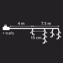 EMINZA Ghirlande Di Luci-Stalattite luminosa lung.7,50 m 175 LED CN