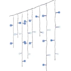 EMINZA Ghirlande Di Luci-Stalattite luminosa lung.7,50 m Bicolore Stars Blu e bianco freddo 175 LED
