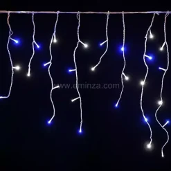 EMINZA Ghirlande Di Luci-Stalattite luminosa lung.7,50 m Bicolore Stars Blu e bianco freddo 175 LED