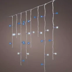 EMINZA Ghirlande Di Luci-Stalattite luminosa lung.7,50 m Bicolore Stars Blu e bianco freddo 175 LED