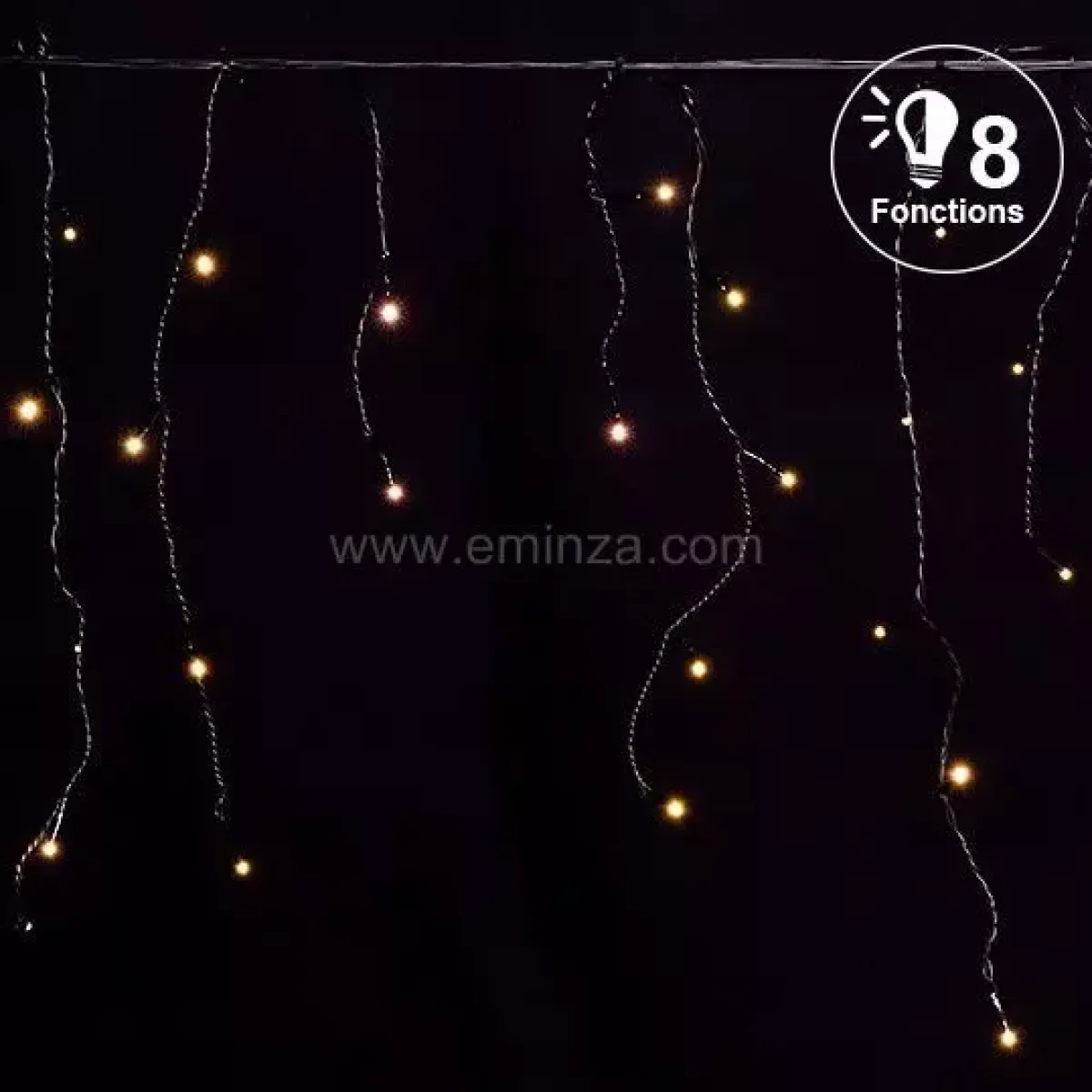 EMINZA Ghirlande Di Luci-Stalattite luminosa lung.7,50 m 175 LED CN