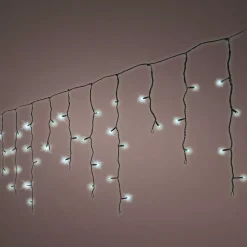 EMINZA Ghirlande Di Luci-Stalattite luminosa 30 m 900 LED cavo nero Stars Altezza grande XL Timer Bianco freddo
