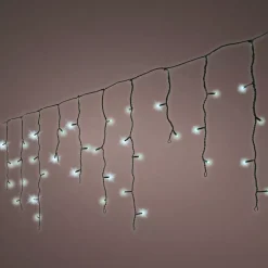 EMINZA Ghirlande Di Luci-Stalattite luminosa 11 m 259 LED cavo nero Stars Bianco freddo