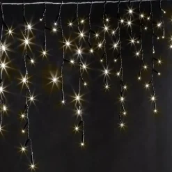 EMINZA Ghirlande Di Luci-Stalattite luminosa 30 m 900 LED cavo nero Stars Altezza Grande XL Timer Bianco Caldo