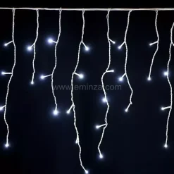EMINZA Guilande Di Luci Grande Lunghezza|Ghirlande Di Luci-Stalattite luminosa Timer lung.30 m Bianco freddo 900 LED Stars XL CB