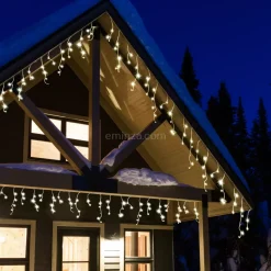EMINZA Ghirlande Di Luci-Stalattitie luminosa lung.20 m Bianco caldo 490 LED CB