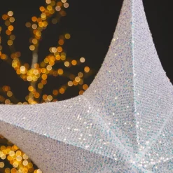 KAEMINGK Decorazioni E Oggetti Natalizi|Personaggi E Oggetti Grande Dimensione-Stella di Natale da appendere (D135 cm) Natale glitterato iridescente