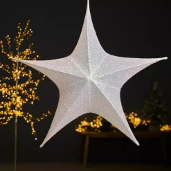 KAEMINGK Decorazioni E Oggetti Natalizi-Stella di Natale da appendere (D80 cm) Natale luccicante iridescente