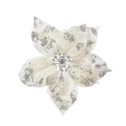 KAEMINGK Addobbi Natalizi-Stella di Natale di Natale su pinza (D25 cm) Velluto glitterato