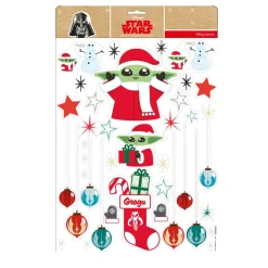 CHRISTMAS INSPIRATIONS Decorazioni E Oggetti Natalizi|Addobbi Di Natale Disney-Stickers per finestre Disney Star Wars Yoda