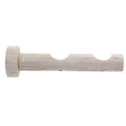 Support doppia asta appendiabiti in legno cerusato (L15 cm x D 28 mm) Soren Naturale