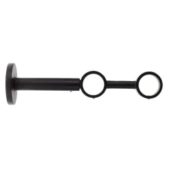 Supporto doppio regolabile (L190 - 230 / D28) Lino Nero opaco