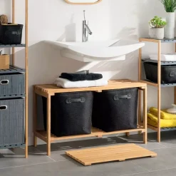 Tappeto bagno Nadine Bambù