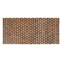 TENDANCE Tappeti Bagno-Tappeto da bagno Grigliato rettangolare in bambù (45 x 100 cm) Antiscivolo