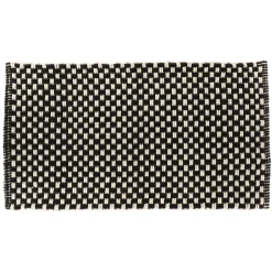 Tappeto da bagno in microfibra a maglia (45 x 90 cm) Nero e Beige