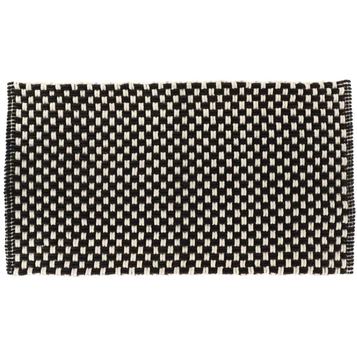 Tappeto da bagno in microfibra a maglia (45 x 90 cm) Nero e Beige