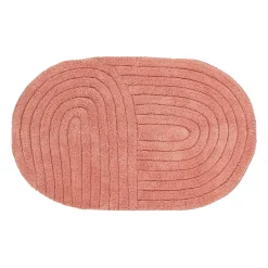 Tappeto da bagno ovale in cotone tuftato (50 x 80 cm) Boho-chic Terracotta