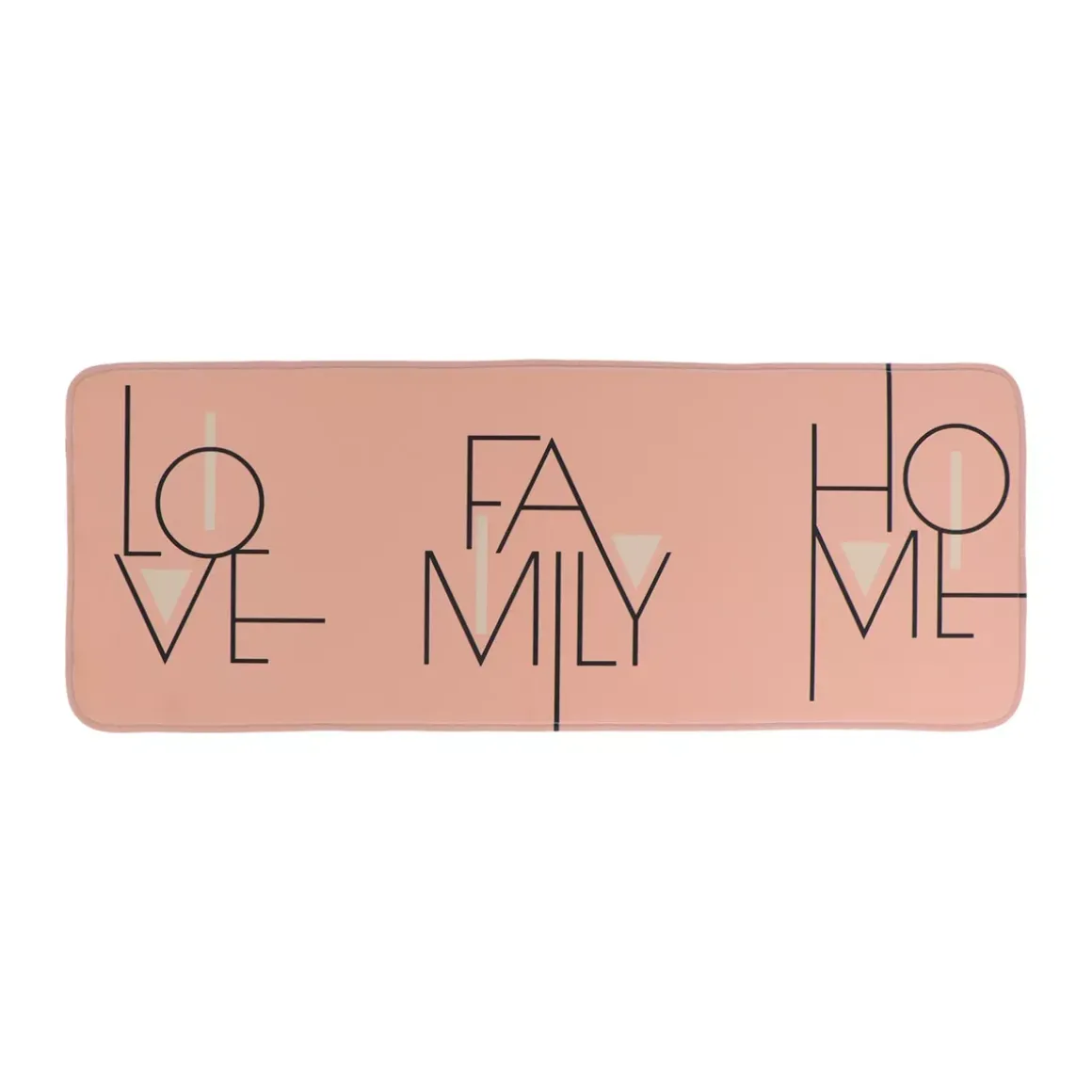 Tappeto da bagno rettangolare in microfibra (45 x 120 cm) Minimalist Rosa cipria