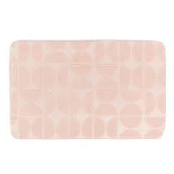 Tappeto da bagno rettangolare in memory foam (50 x 80 cm) Motivo Rosa cipria