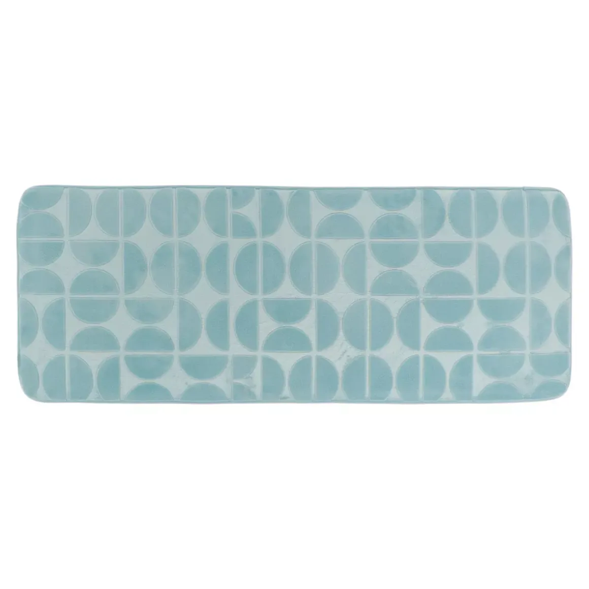 Tappeto da bagno rettangolare in memory foam (45 x 120 cm) Motivo Azzurro