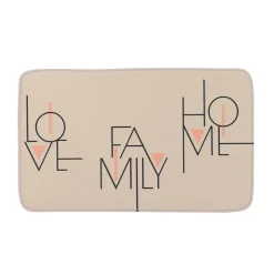 Tappeto da bagno rettangolare in microfibra (45 x 75 cm) Minimalist Beige grigio