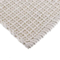 Tappeto da salotto in cotone (50 x 120 cm) Mimetismo Bianco e avorio