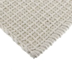 Tappeto da salotto in cotone (50 x 90 cm) Mimetismo Bianco e avorio