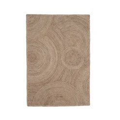 Tappeto da soggiorno rettangolare juta intrecciata a mano (160 x 230 cm) Neha Beige