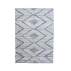 EMINZA Tappeti Soggiorno/Camera-Tappeto da soggiorno rettangolare in materiale riciclato tufted (140 x 200 cm) Kaito