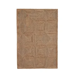 EMINZA Tappeti Soggiorno/Camera-Tappeto da soggiorno rettangolare juta tessuto a mano (160 x 230 cm) Anaya