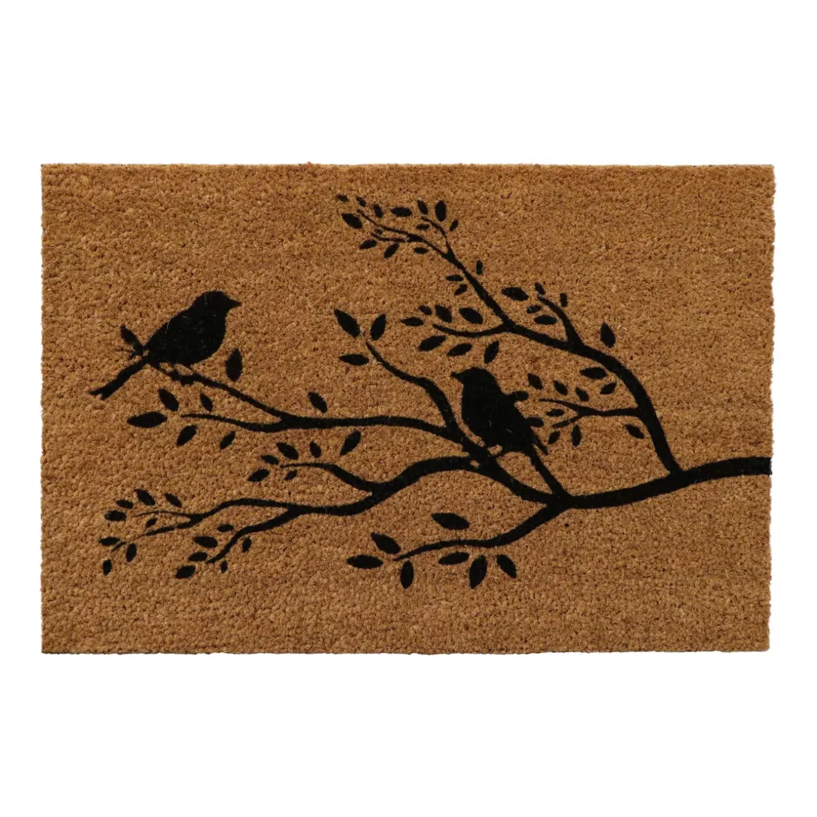 Tappeto di cocco (40 x 60 cm) Uccelli Nero