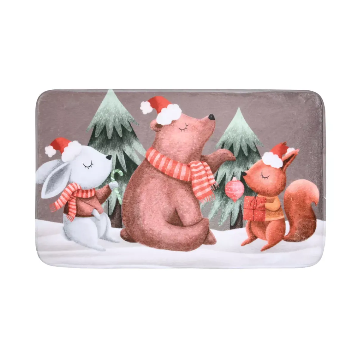 STOF Plaid E Cuscini Di Natale-Tappeto di Natale antiscivolo (45 x 75 cm) Flanella Lucien