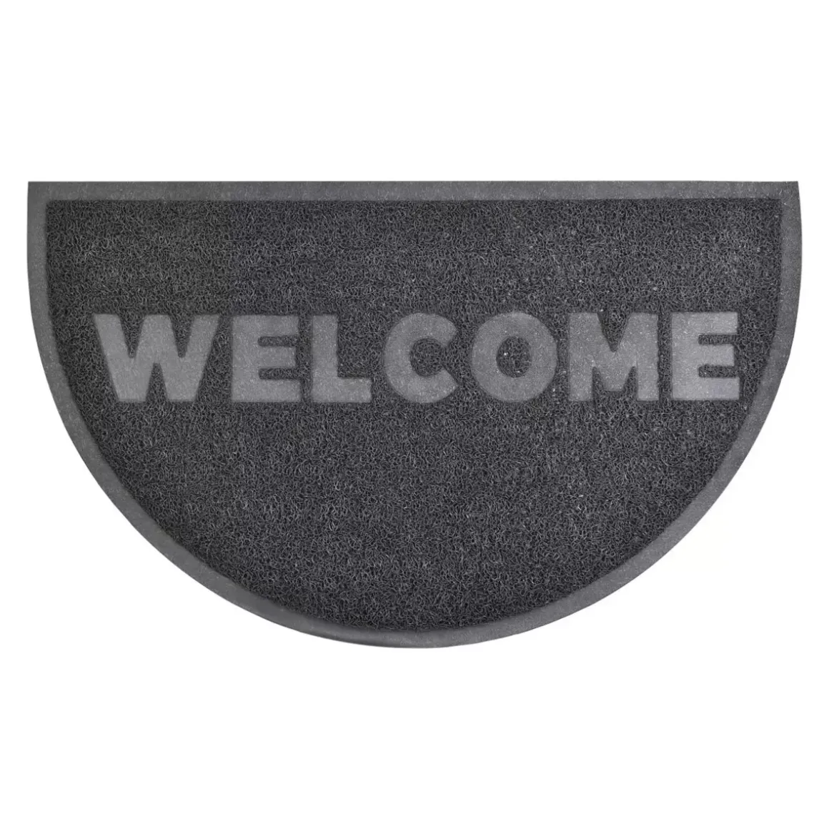 Tappeto d'ingresso demi-lune PVC (75 cm) Welcome Nero