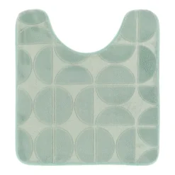 Tappeto per wc con memoria di forma (45 x 50 cm) Motivo Verde eucalipto