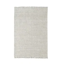 Tappeto rettangolare in lana tessuta per soggiorno (140 x 200 cm) Jacks Beige