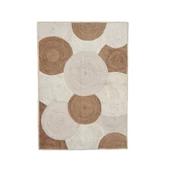 EMINZA Tappeti Soggiorno/Camera-Tappeto rettangolare per salotto in juta intrecciata a mano (200x300 cm) Reina