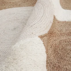 EMINZA Tappeti Soggiorno/Camera-Tappeto rettangolare per salotto in juta intrecciata a mano (200x300 cm) Reina