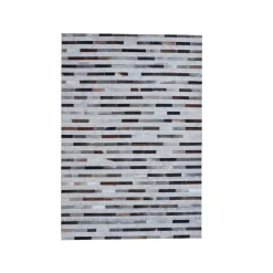 Tappeto rettangolare per soggiorno in lana jacquard (160 x 230 cm) Sanjay Grigio