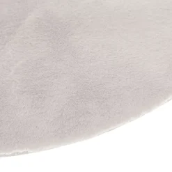 Tappeto rotondo ecopelliccia (80 cm) Jona Avorio