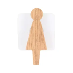 TENDANCE Accessori Water-Targa porta WC Donna adesiva in acacia Easy chic
