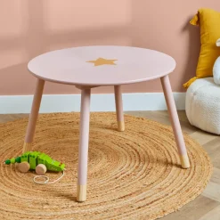 EMINZA Mobili Bambini-Tavolino bambino legno (H44 cm) Stars