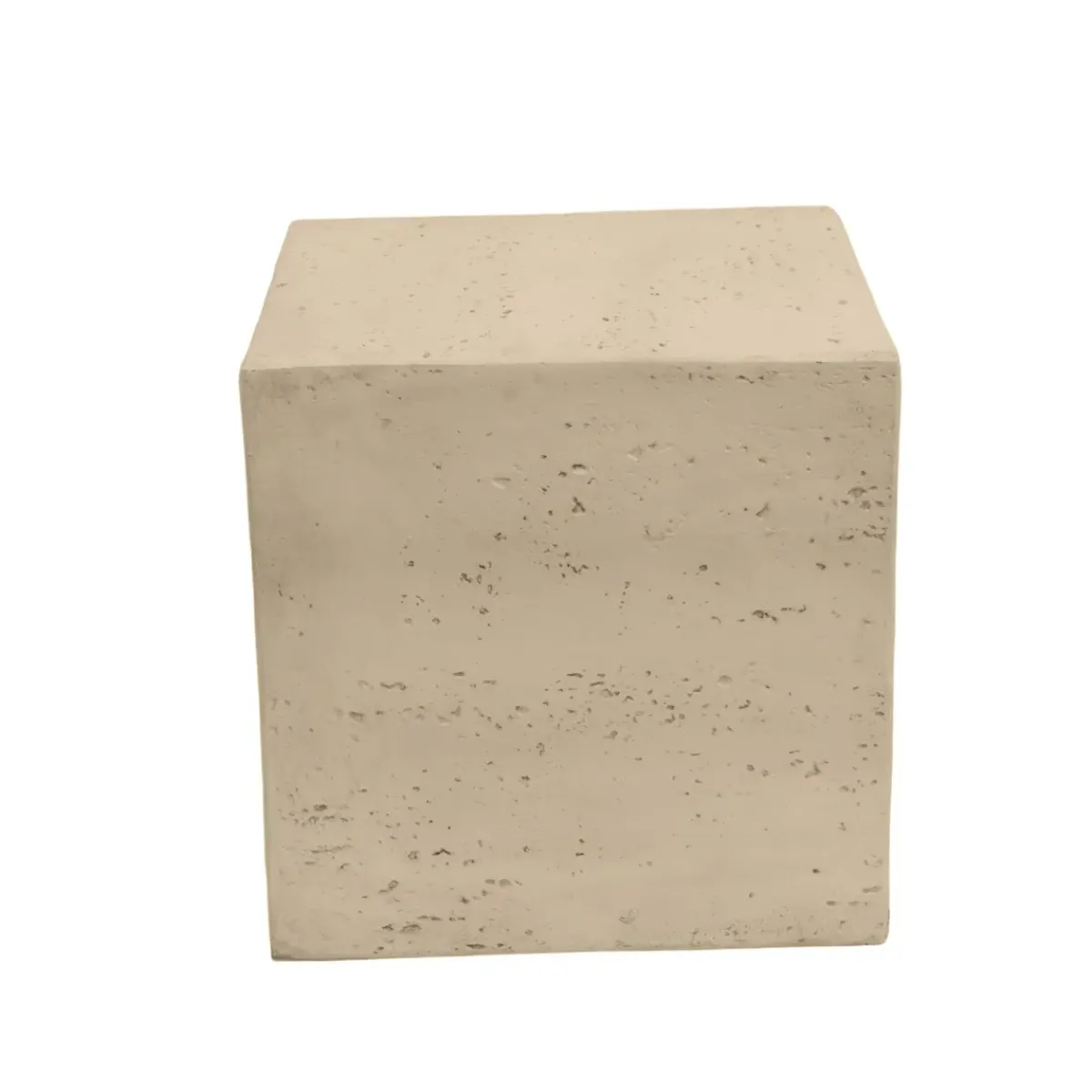 EMINZA Tavolini-Tavolino d'appoggio quadrato in magnesio ossidato (H40 cm) Romeau Effetto