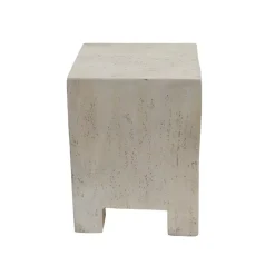 EMINZA Tavolini-Tavolino d'appoggio quadrato in magnesio ossidato (H52 cm) Marlan Effetto