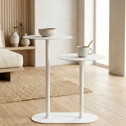 EMINZA Tavolini-Tavolino in metallo a 2 livelli (H53 cm) Luga