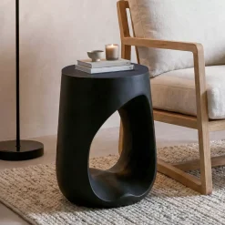 EMINZA Tavolini-Tavolino rotondo in magnesio ossidato (H50,8 cm) Baylim