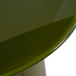 Tavolini Da Salotto-Tavolino rotondo in vetro e MDF (H51 cm) Jila