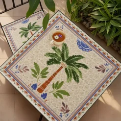 Tavolo bistro quadrato pieghevole in mosaico (58 x 58 cm) Havana Marrone