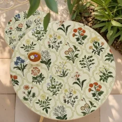 Tavolo bistro rotondo pieghevole in mosaico (D58 cm) Coimbra Crema